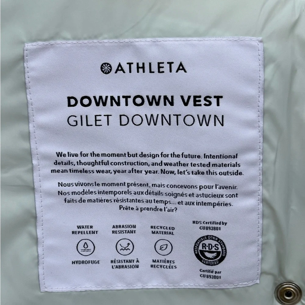 Athleta Downtown Vest - Mint Green - Size Small - Perfect Condition - Picture 2 of 8